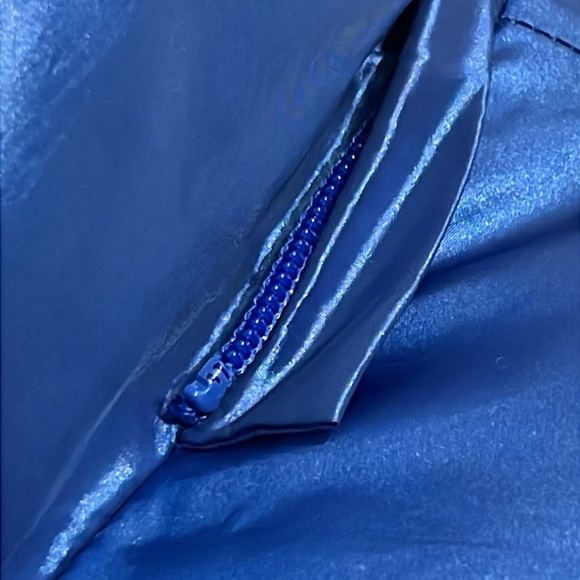 Justice Puffer Jacket -  Girls 20+- Cotton - Front Zip Blue. HOOD IS MISSING. - Picture 5 of 11